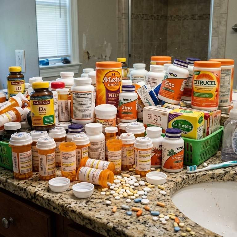 Cluttered pills